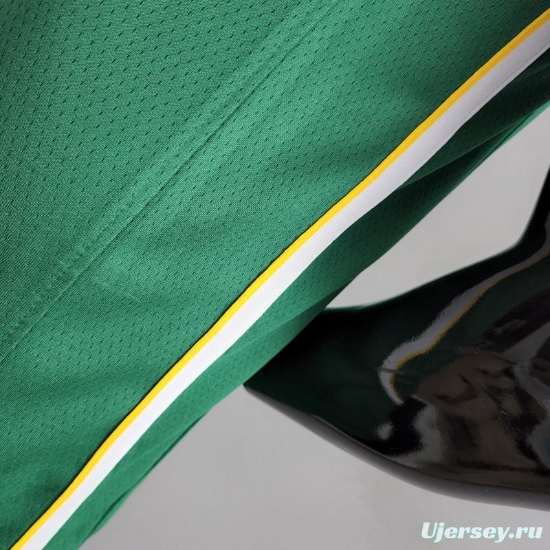 Boston Celtics Tatum #0 Green Gold NBA Jersey