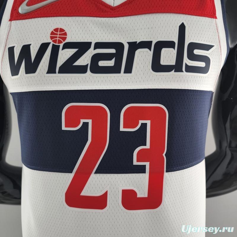 75th Anniversary JORDAN #23 Wizards Black Red White NBA Jersey