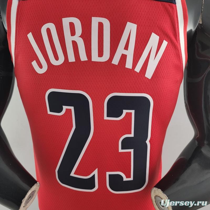 75th Anniversary JORDAN #23 Wizards Red, White And Blue NBA Jersey