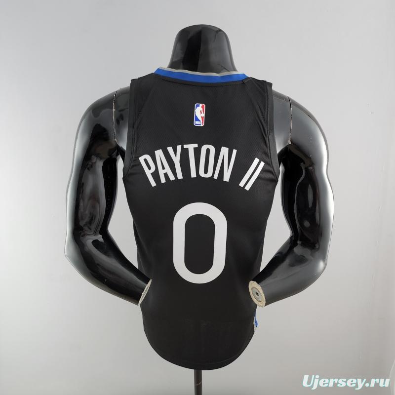 2020 PAYTON II#0 Warriors City Edition Black And Grey NBA Jersey