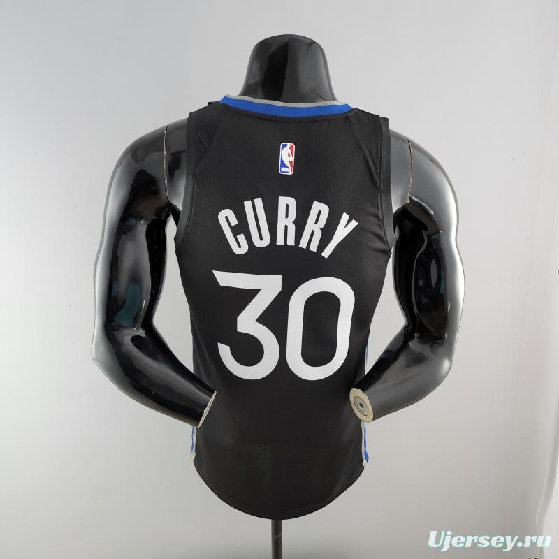 2020 Curry#30 Warriors City Edition Black And Grey NBA Jersey