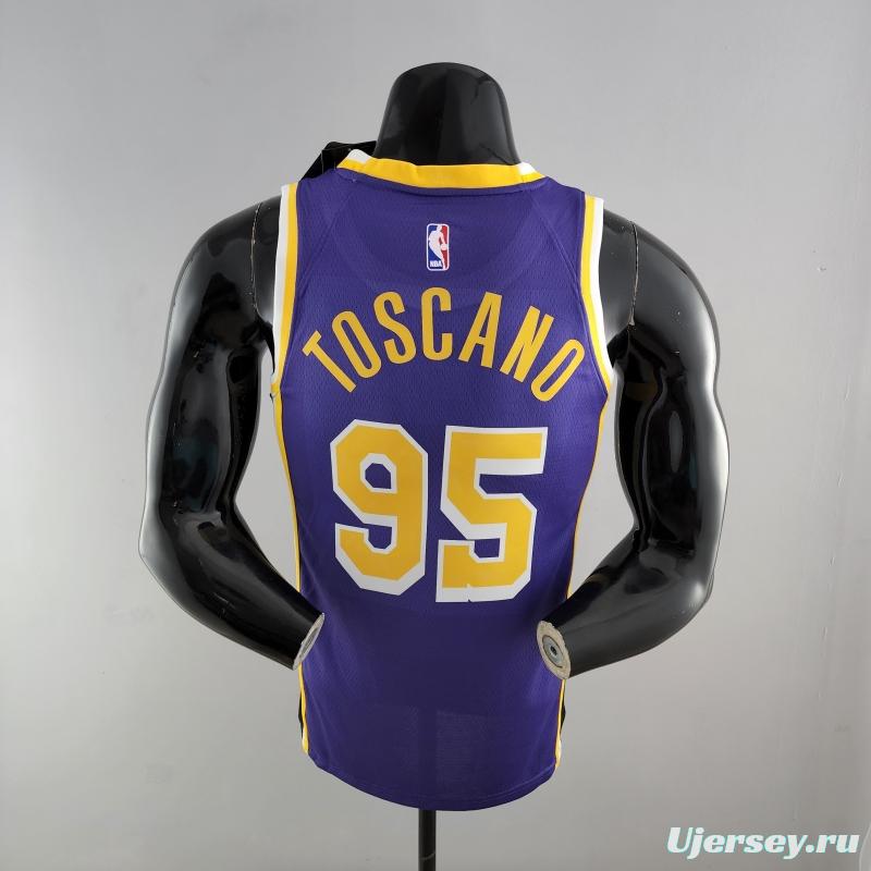 TOSCANO #95 Los Angeles Lakers Purple NBA Jersey
