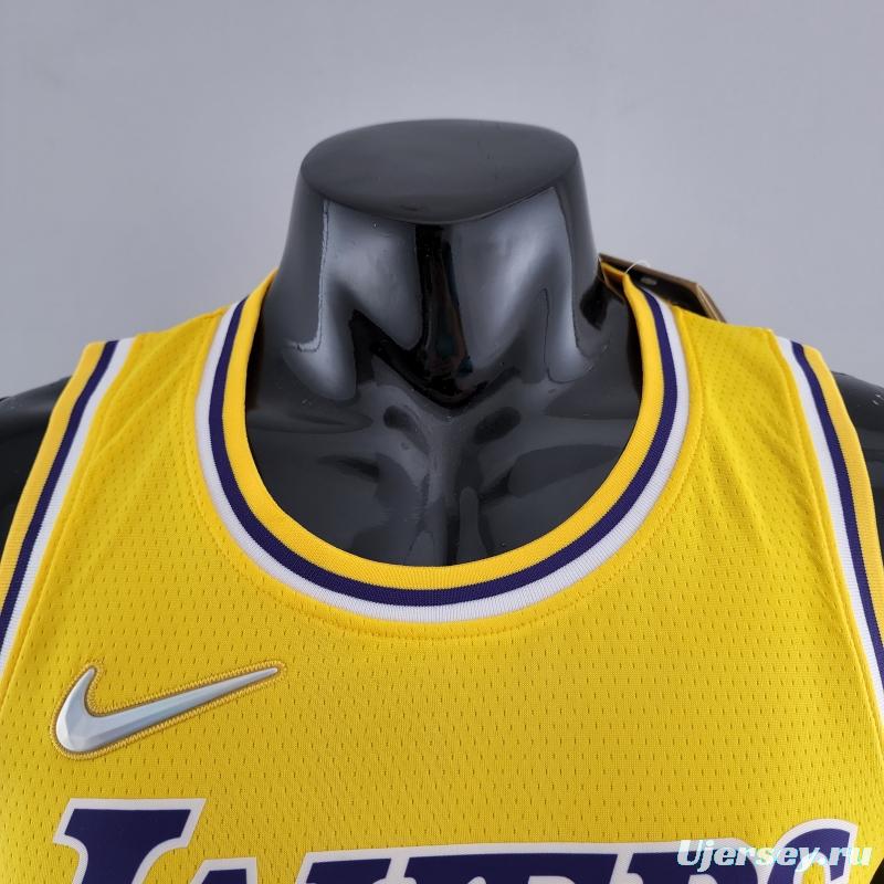 75th Anniversary TOSCANO #95 Los Angeles Lakers Yellow NBA Jersey