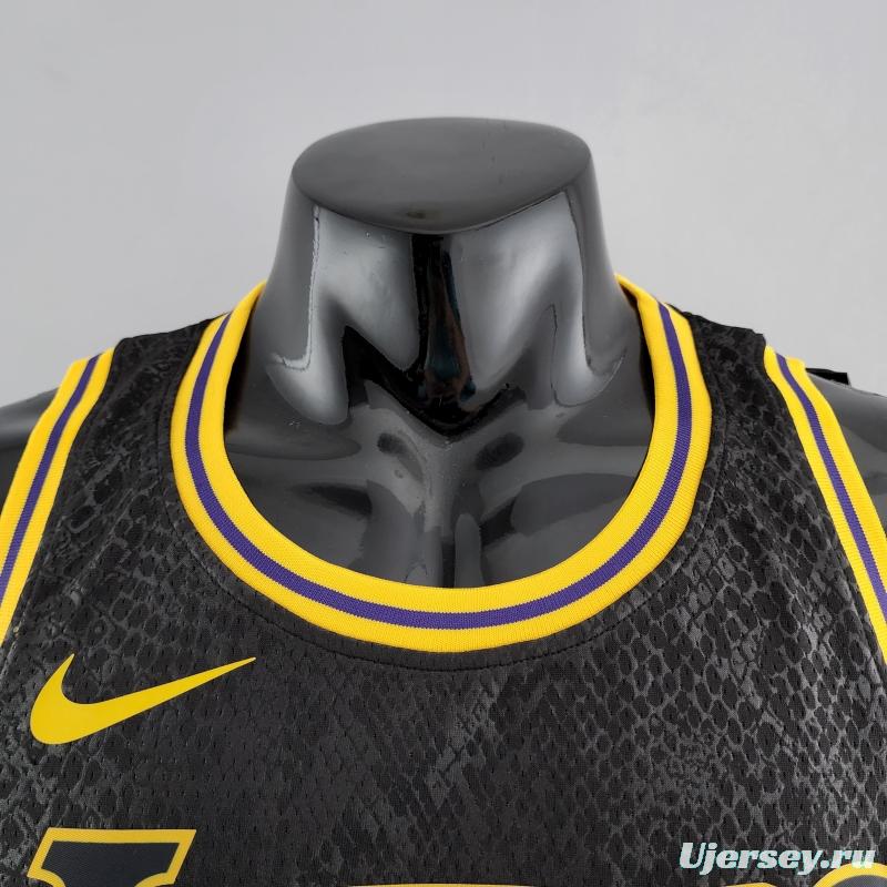 TOSCANO#95 Los Angeles Lakers Black NBA Jersey