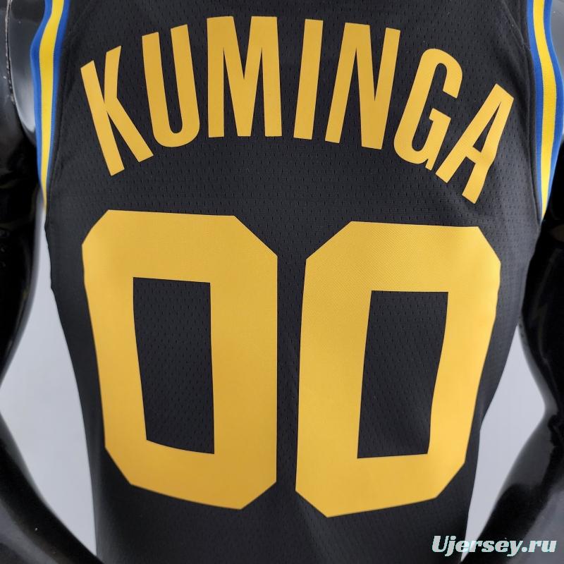 2022 75th Anniversary KUMINGA #00 Warriors City Edition Black NBA Jersey