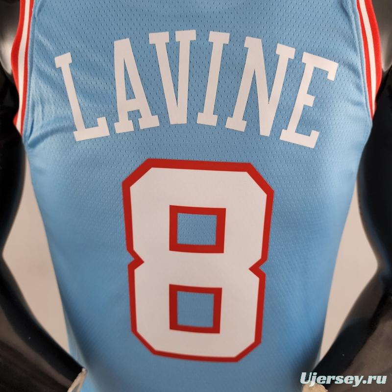 Chicago Bulls LAVINE #8 Blue NBA Jersey