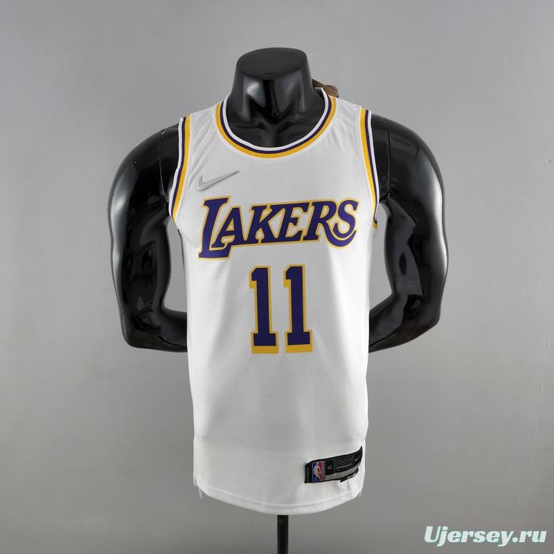 75th Anniversary IRVING #11 Los Angeles Lakers White NBA Jersey
