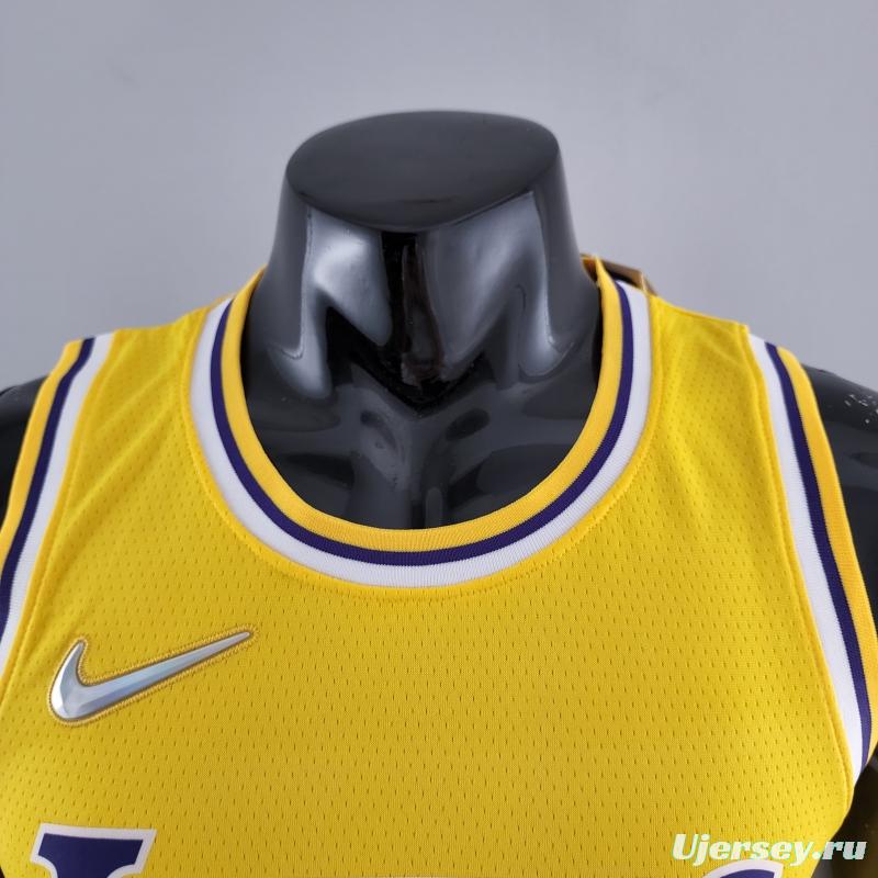 75th Anniversary IRVING #2 Los Angeles Lakers Yellow NBA Jersey