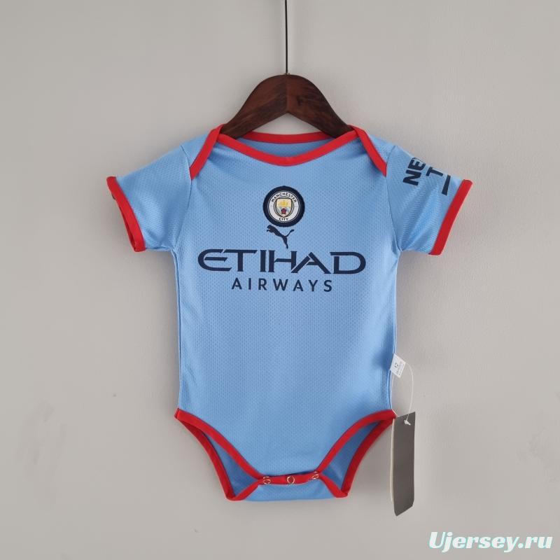 22/23 Manchester City Home Baby KM#0029 9-12 Soccer Jersey