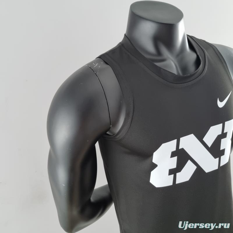 2022 Nike Black Vest Shirts "3X3 Logo"#K000197