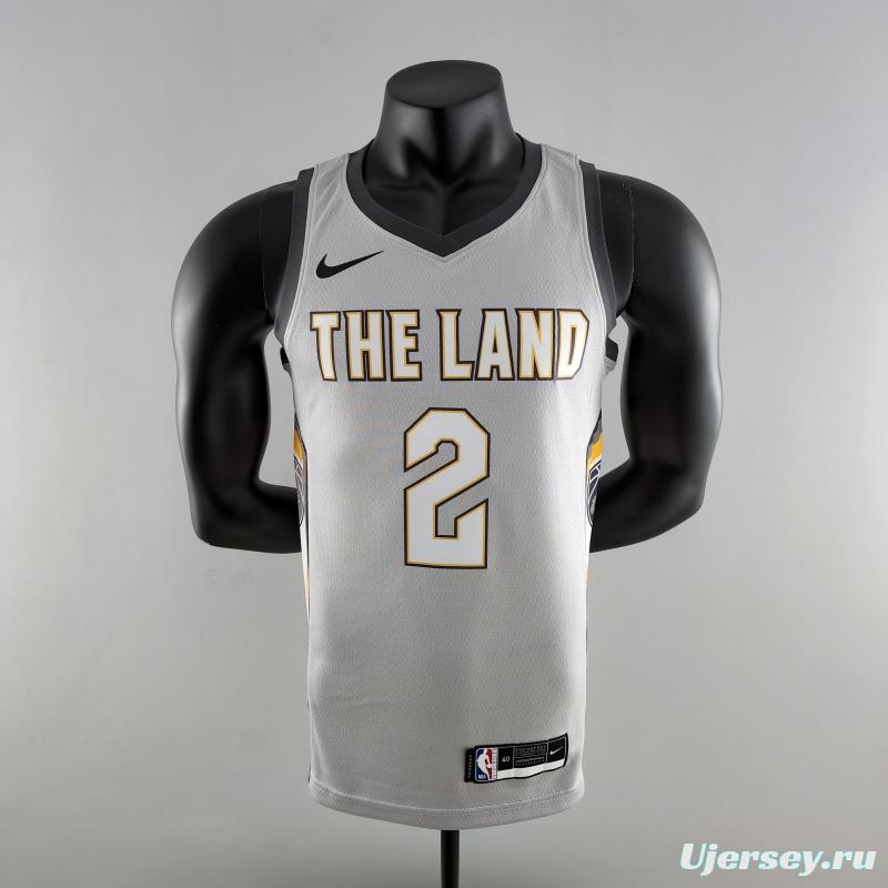 2018 Irving #2 Cleveland Cavaliers Grey NBA Jersey