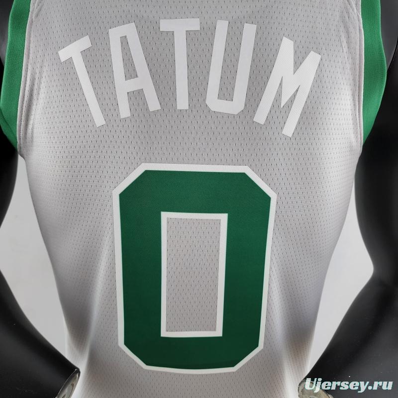 Tatum#0 Boston Celtics Grey NBA Jersey