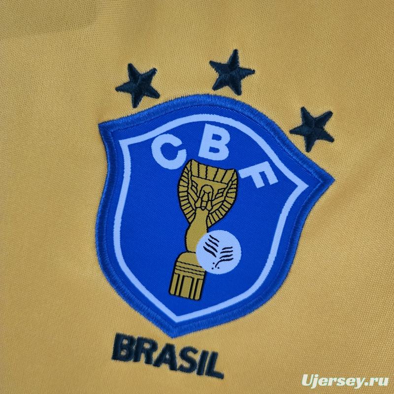 Retro 1988 Brazil Home Soccer Jersey