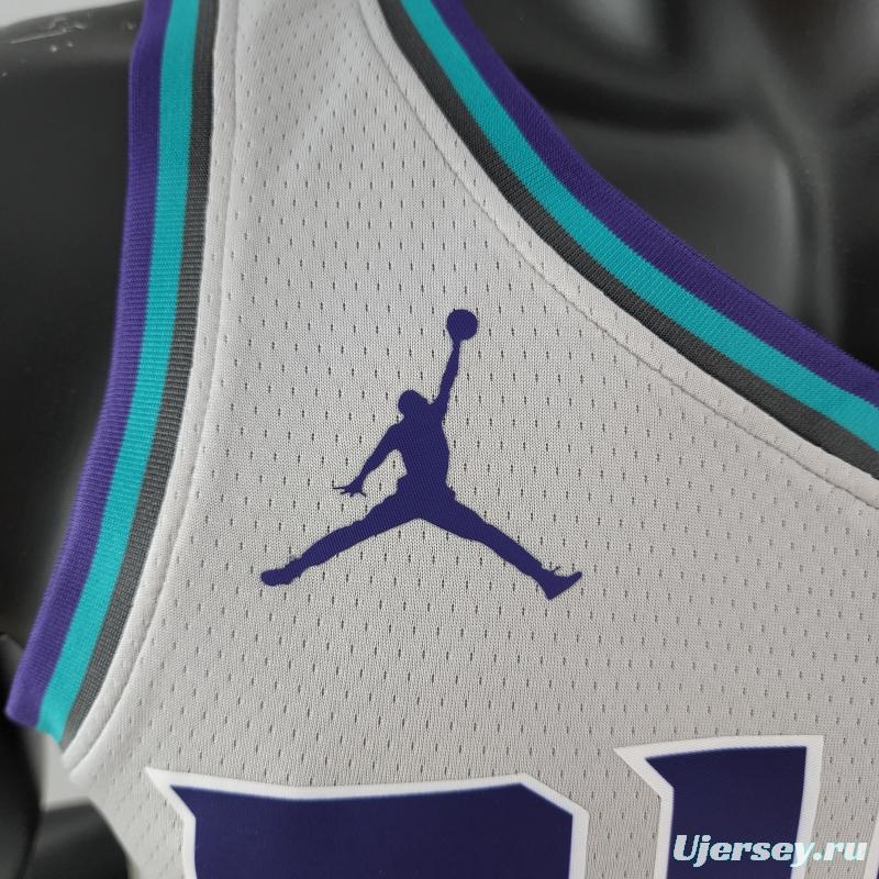 2019 Ball #1 Charlotte Hornets Grey NBA Jersey