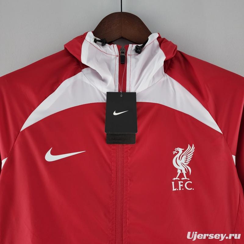 2022 Liverpool Windbreaker Red And White