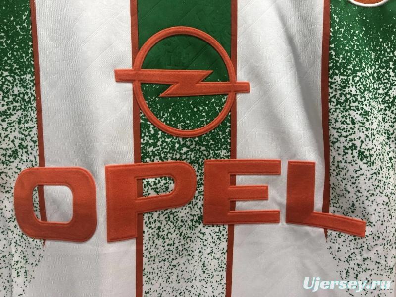 Retro 1994 Ireland Away White With OPEL Sponpsor Soccer Jersey