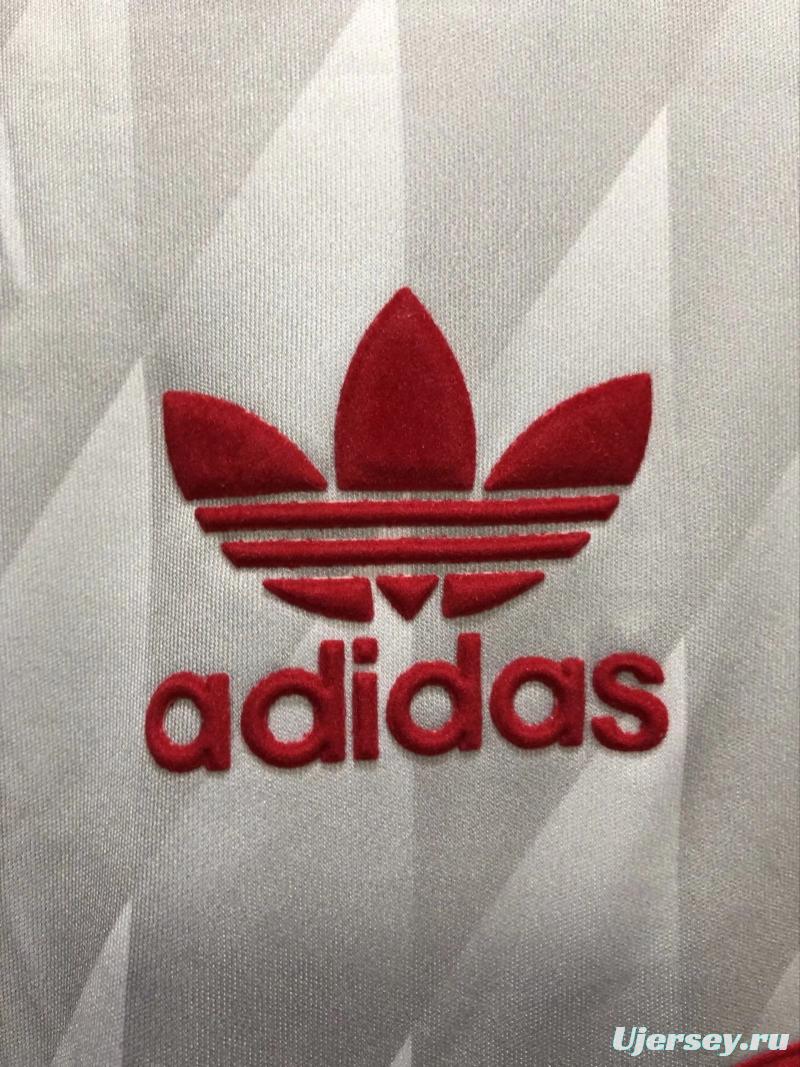 Retro 89/91 Long Sleeve Liverpool Away Soccer Jersey