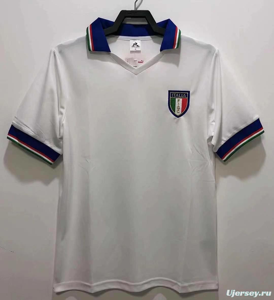 Retro 1982 Italy Away White Soccer Jersey