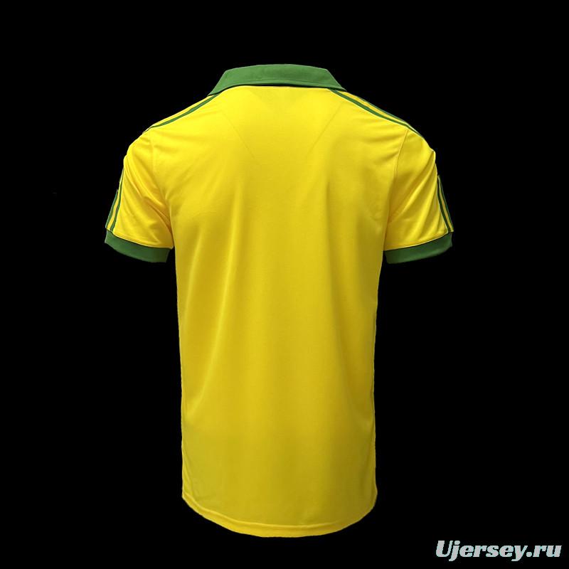 Retro 1978 Brazil Home Soccer Jersey