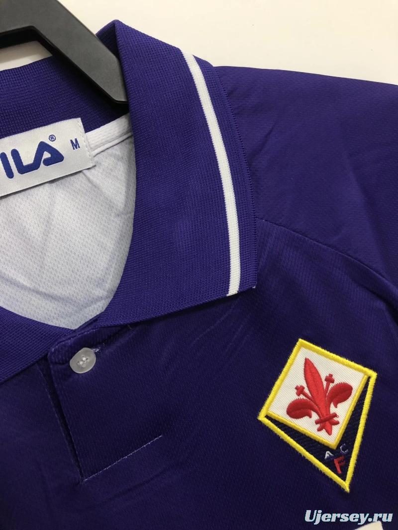 Retro 99/00 Fiorentina Home Soccer Jersey