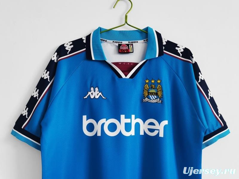 Retro 1997/99 Manchester City Home Soccer Jersey