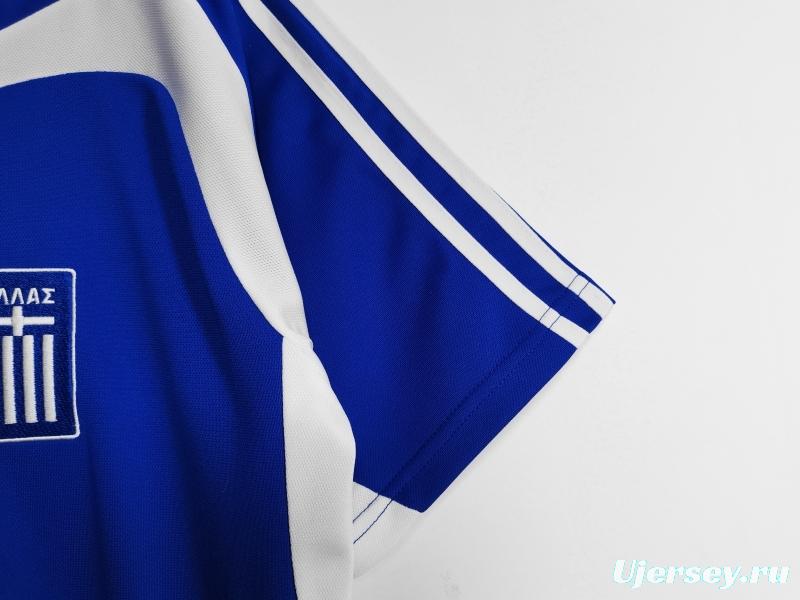 Retro 2004 Greece Home Soccer Jersey