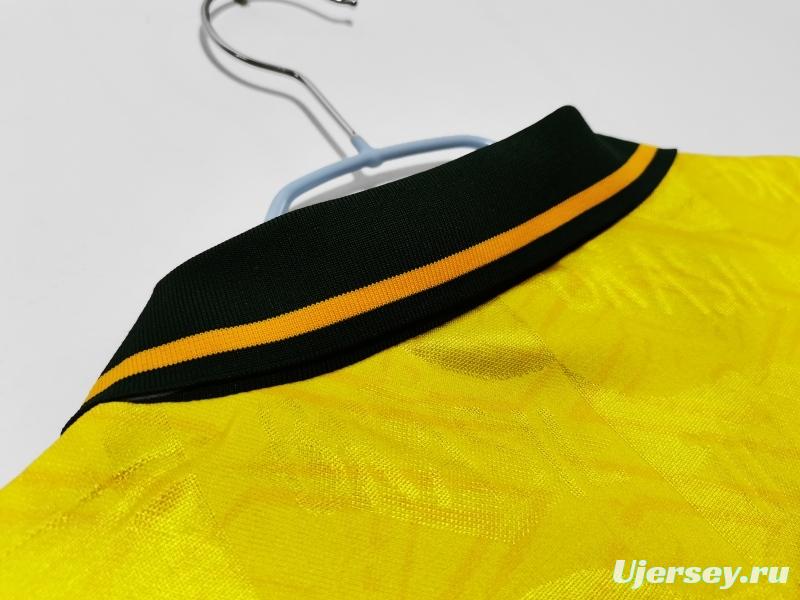 Retro 1991/93 Brazil Home Soccer Jersey