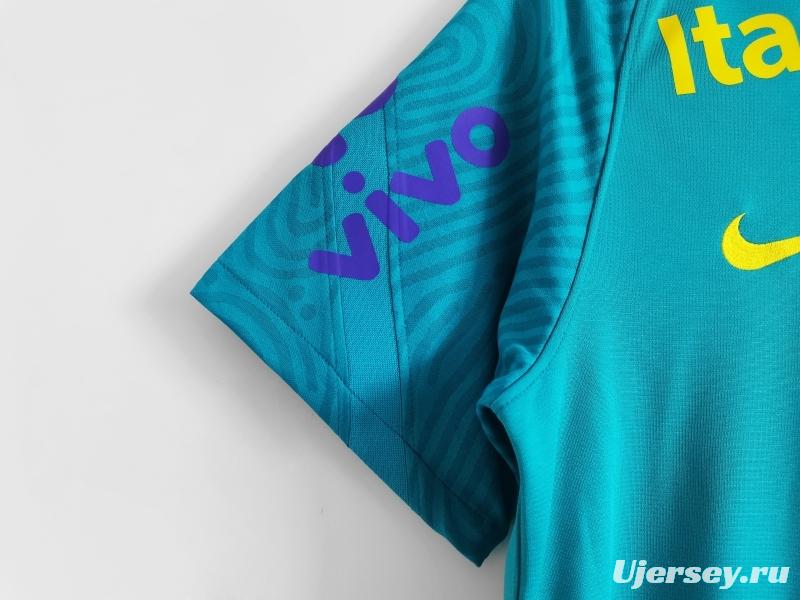 Retro 2021 Brazil Blue Training Jersey