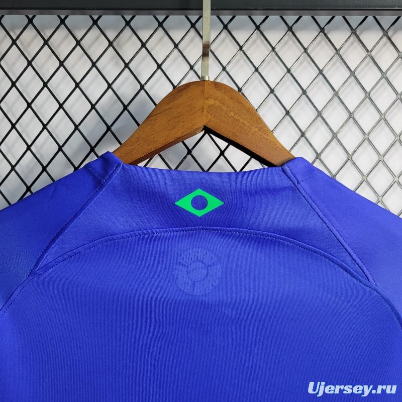 2022 Brazil Away National Team World Cup Soccer Jersey With Special Dragon Namesets