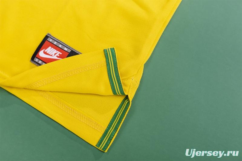 Retro 1998 Brazil Home Soccer Jersey