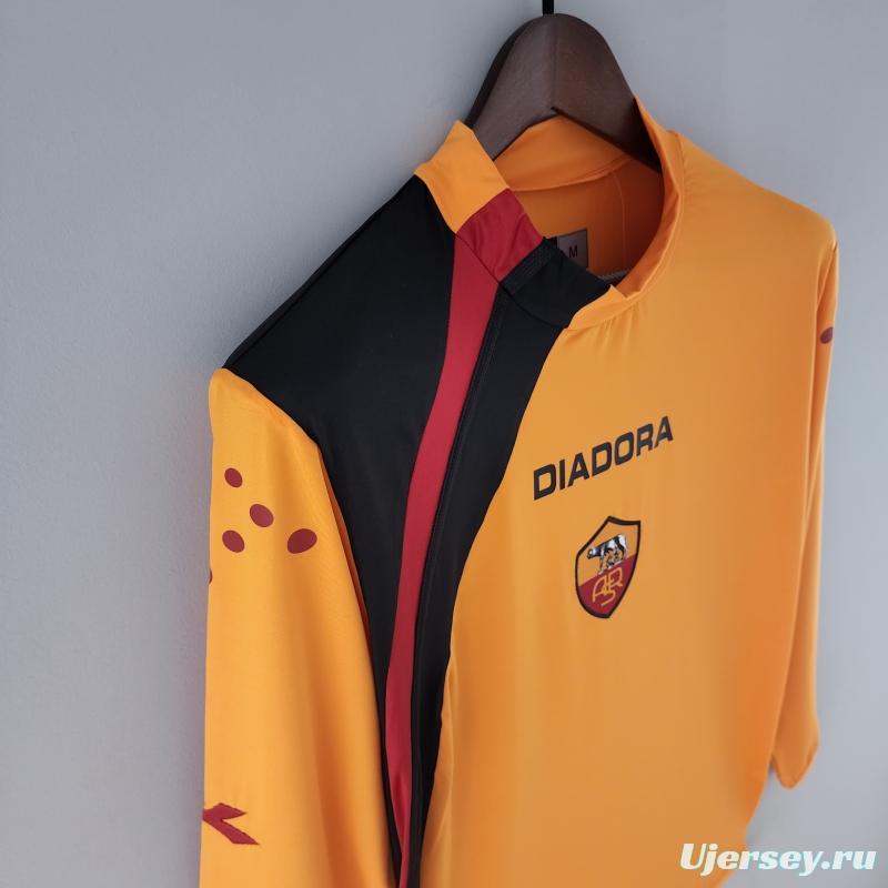 Retro 05/06 Long Sleeve Roma Home Soccer Jersey
