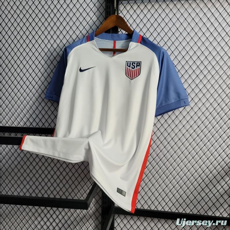 Retro 2019 USA Home Soccer Jersey