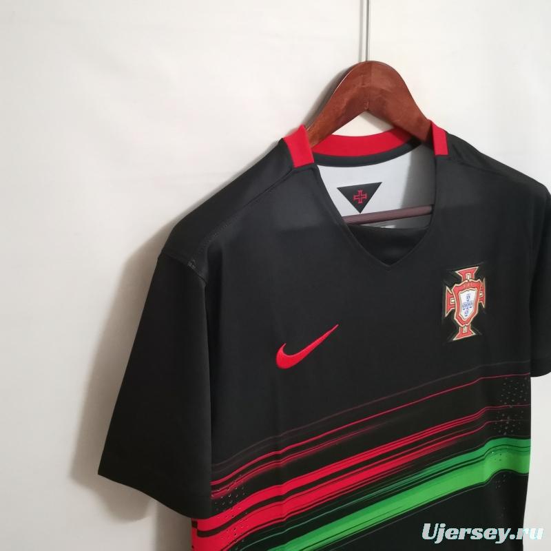 Retro 2015 Portugal Away Black Soccer Jersey