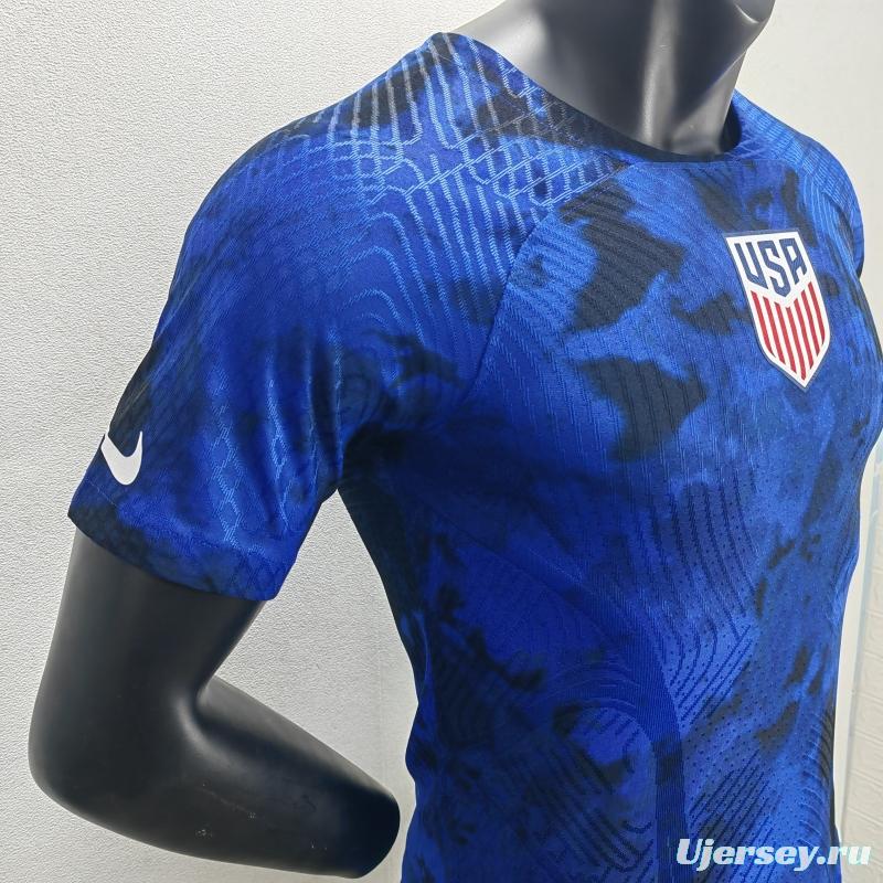 Player Version 2022 USA Away Soccer Jersey