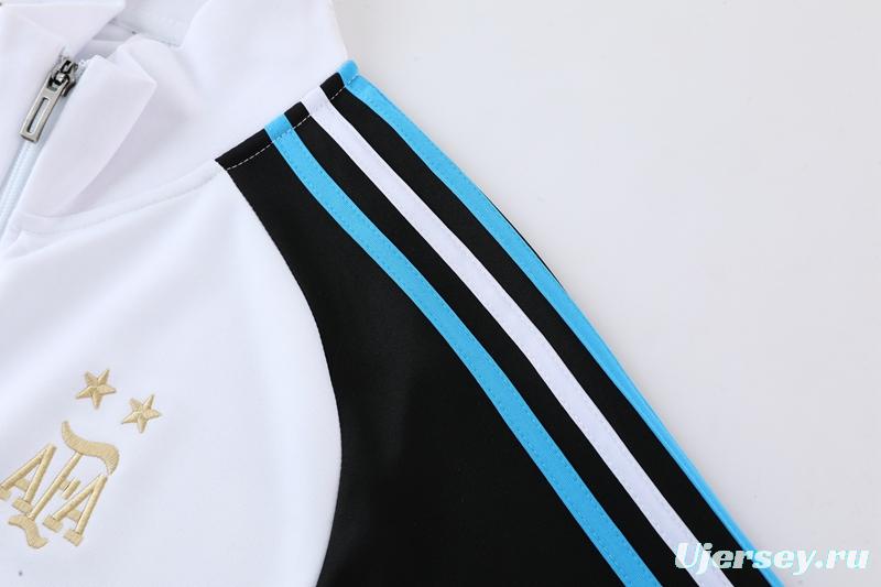 2022 Argentina White Full Zipper Tracksuit