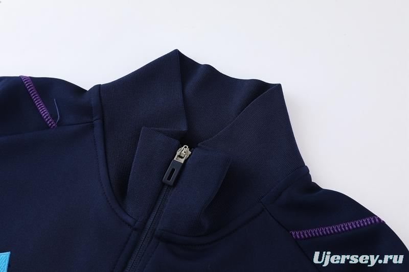 2022 Argentina Navy Full Zipper Tracksuit