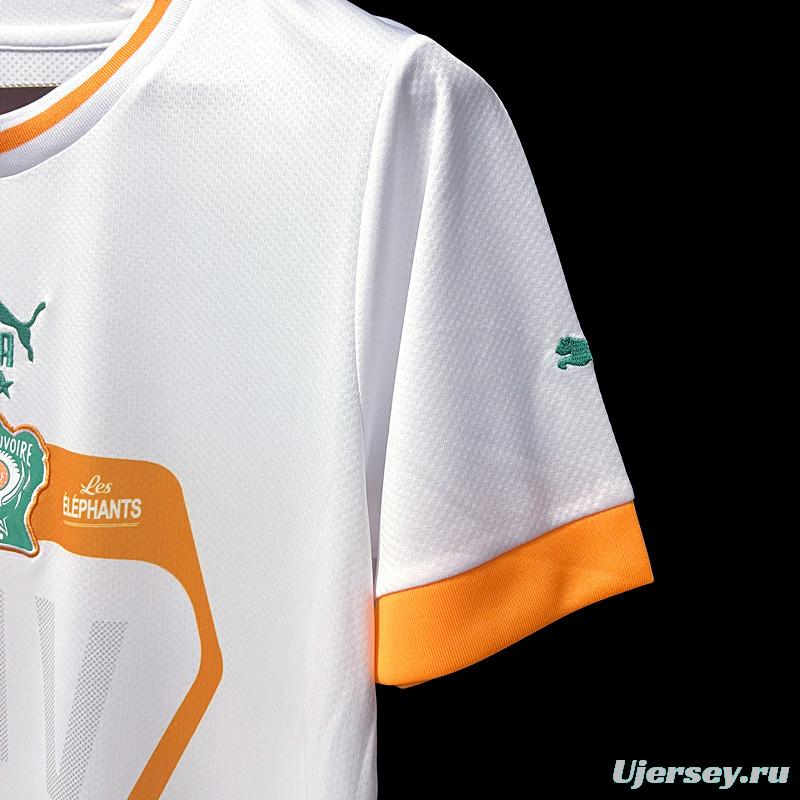 22/23 IVORY COAST Away White Jersey