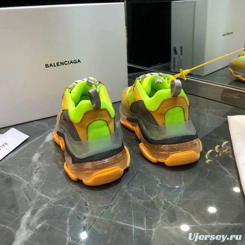 Men/Women Balenciaga Triple S MutiColor Clear Sole Green/Brown Sneaker  Item 6380380