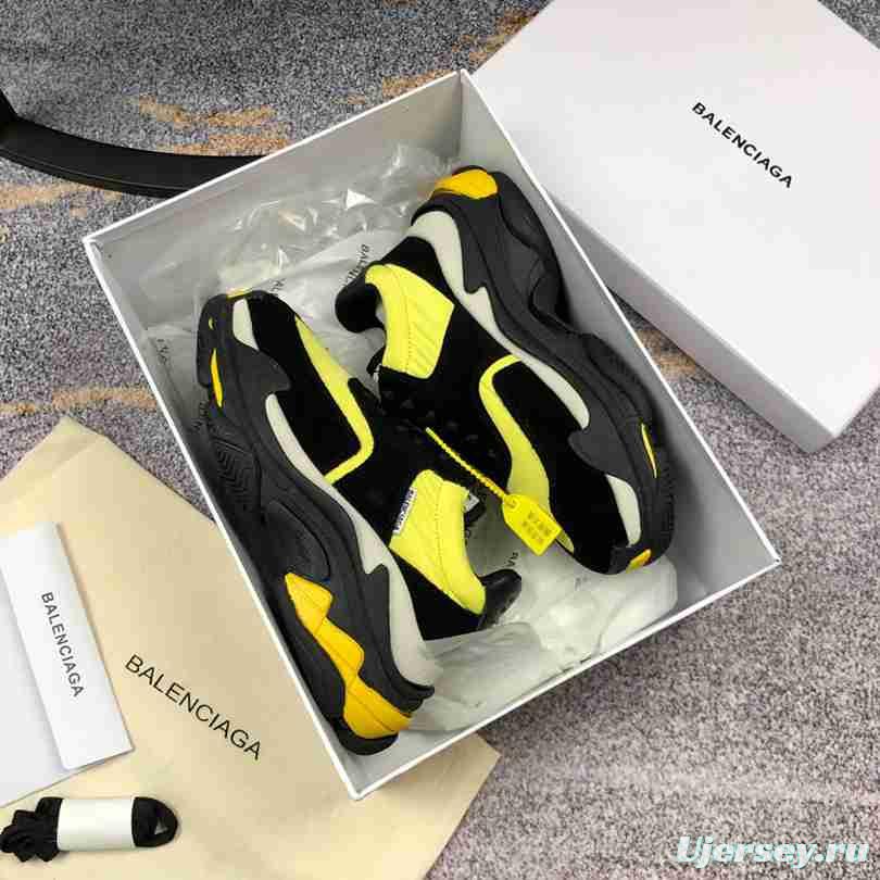 Men Balenciaga Triple-S 2 Yellow Black Sneaker