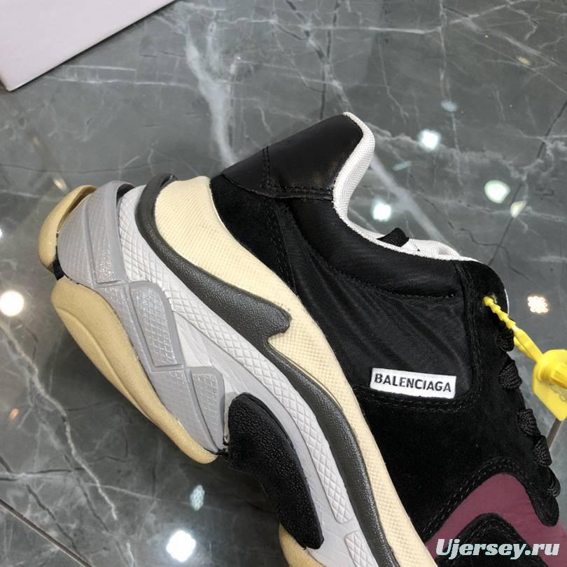 Men/Women Balenciaga Triple S Sneaker Black/Blue Sole Item 6380340