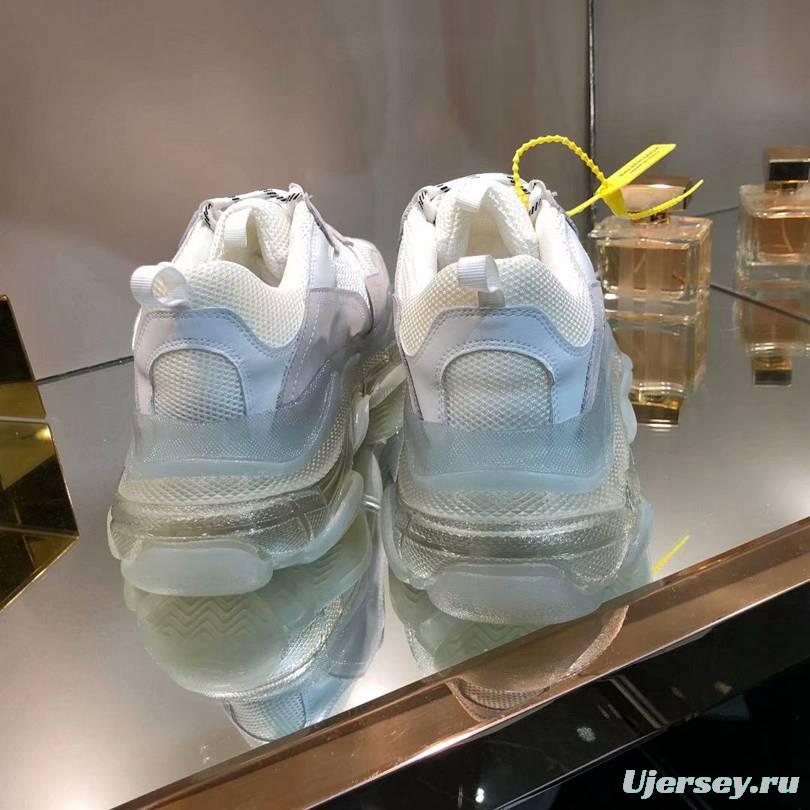 Men/Women Balenciaga Triple S MutiColor Clear Sole White Sneaker Item 6380380