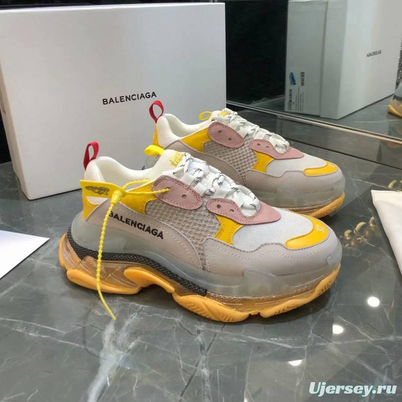 Men/Women Balenciaga Triple S  Sneaker Pink/Grey