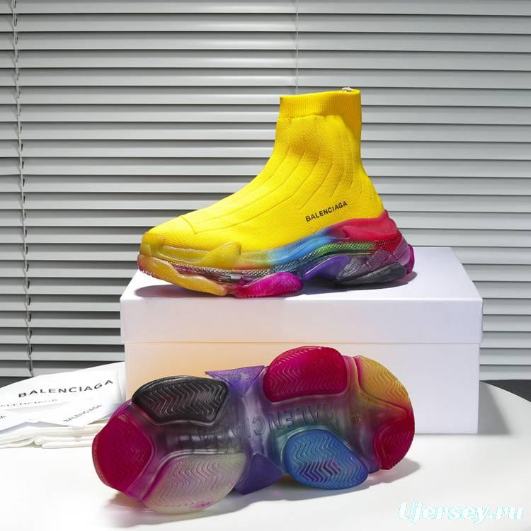 Men/Women Balenciaga Speed Yellow Sneaker