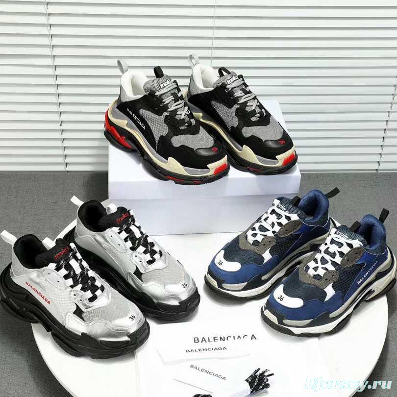 Men/Women Balenciaga Triple S MutiColor Clear Sole 3 Color Sneaker Item 6380340