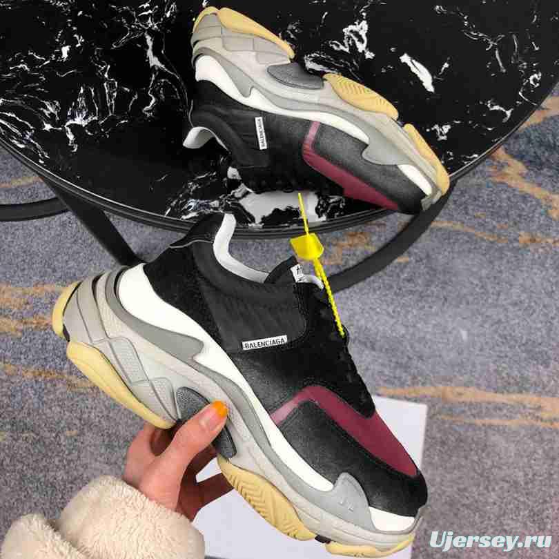 Men Balenciaga Triple-S 2 Yellow Black/Wine Sneaker