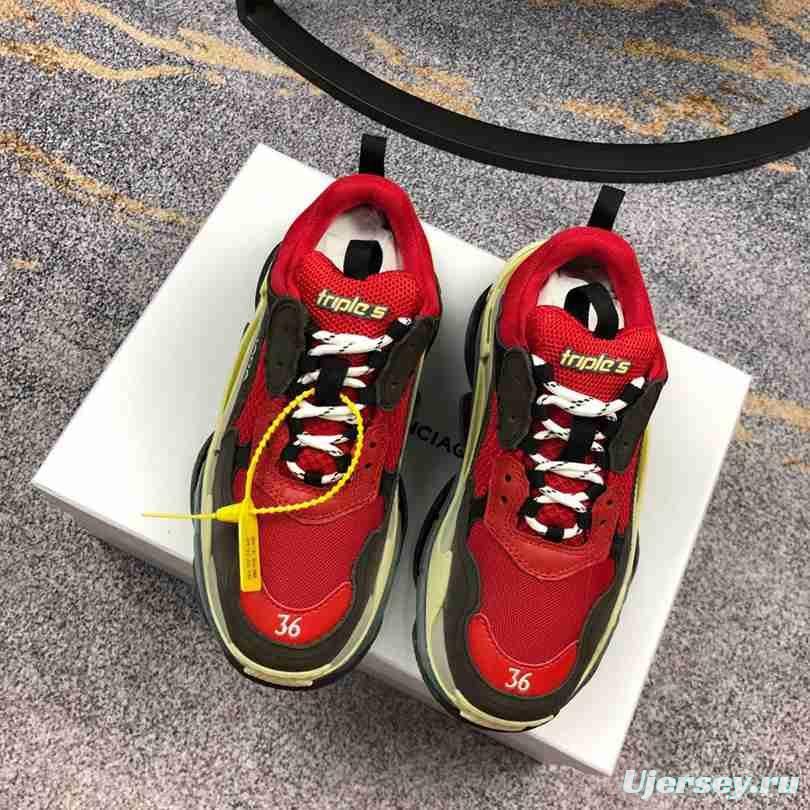 Men Balenciaga Triple-S Sneaker Black/Red