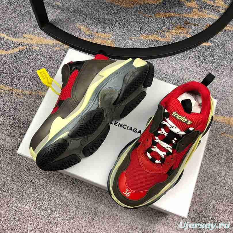 Men Balenciaga Triple-S Sneaker Black/Red