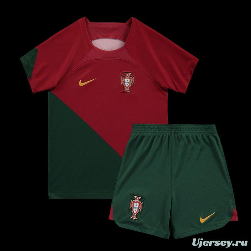 2022 Portugal Home Kids Jersey