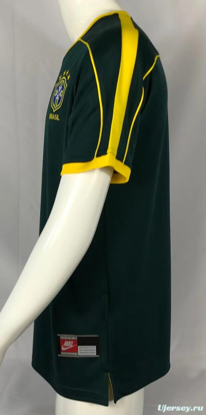 Retro 1998 Brazil Green Goalkeeper Jersey