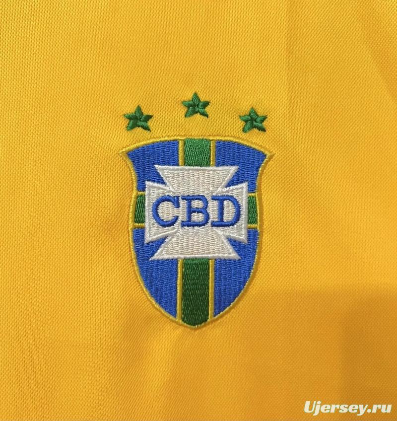 Retro 1970 Brazil Home Jersey 10#Pelé Commemorate The King Of Football